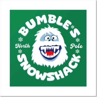 Bumbles Snowshack North Pole Funny Posters and Art